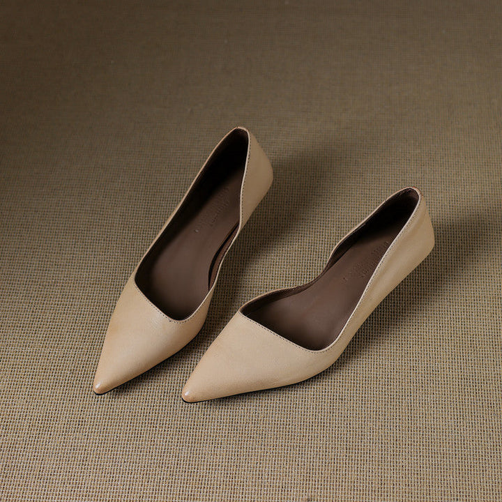Nadia Genuine Leather Heels