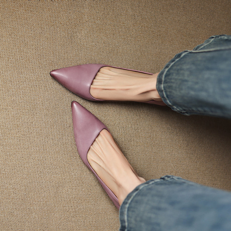 Nadia Genuine Leather Heels