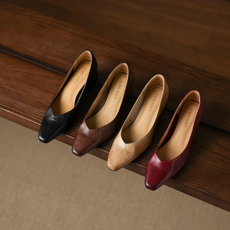 Clara Genuine Leather Heels
