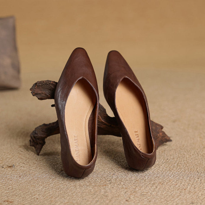 Adele Genuine Leather Flats