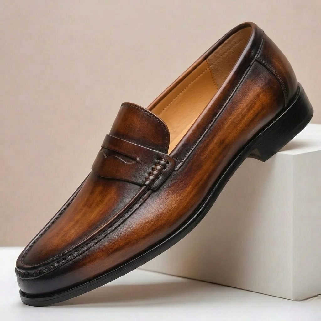 Montavio Cowhide Leather Loafers