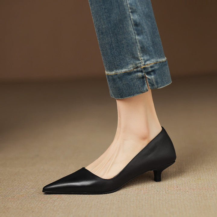 Nadia Genuine Leather Heels