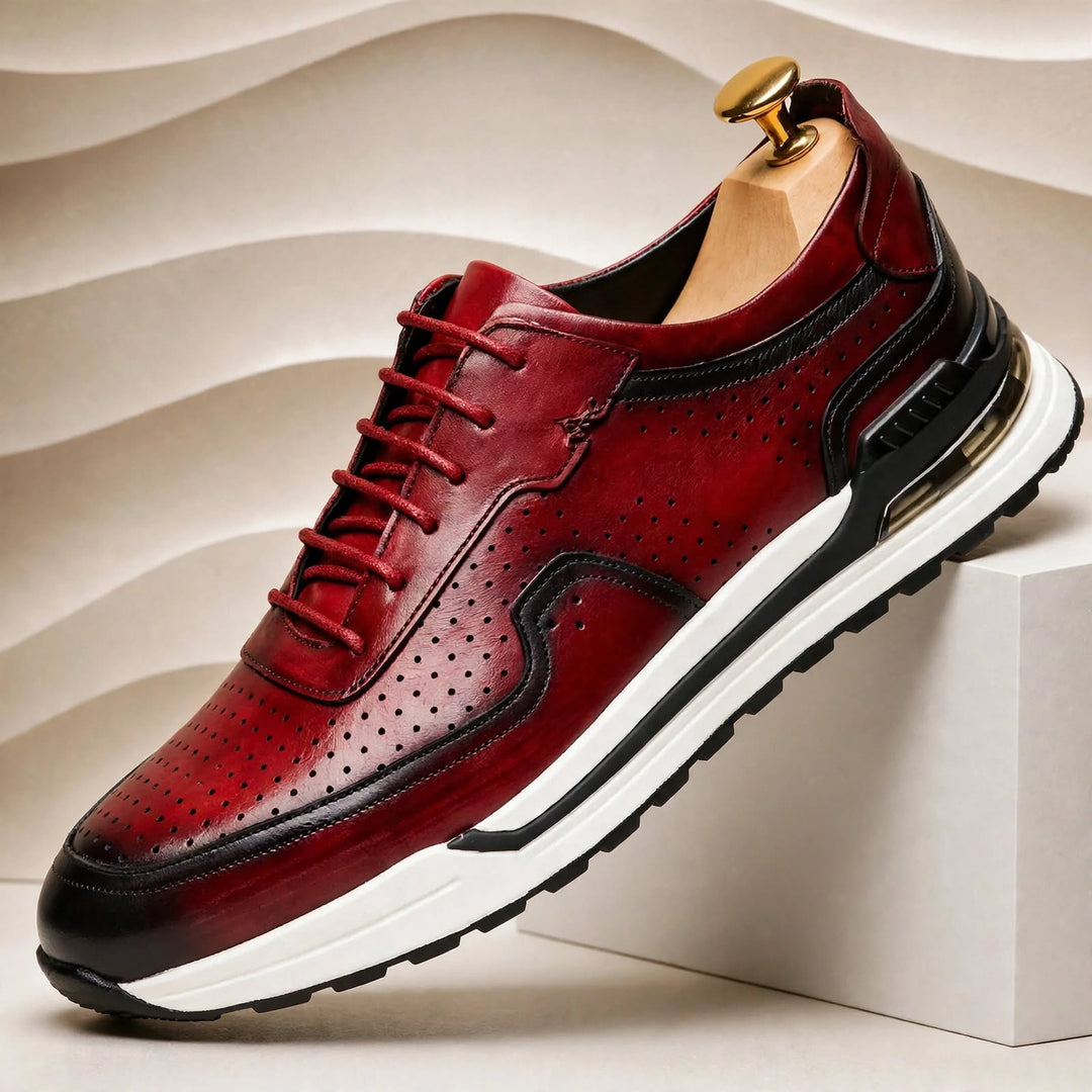 Larello Cowhide Leather Sneakers