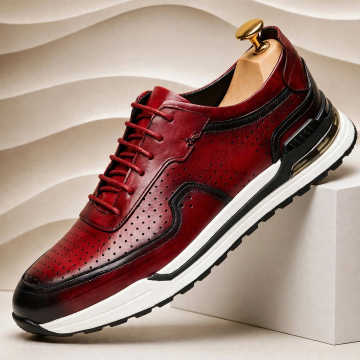Larello Cowhide Leather Sneakers