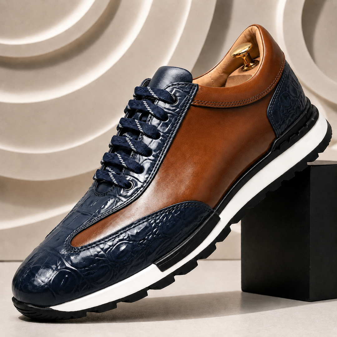 Enzo Cowhide Leather Sneakers