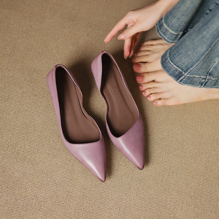 Nadia Genuine Leather Heels
