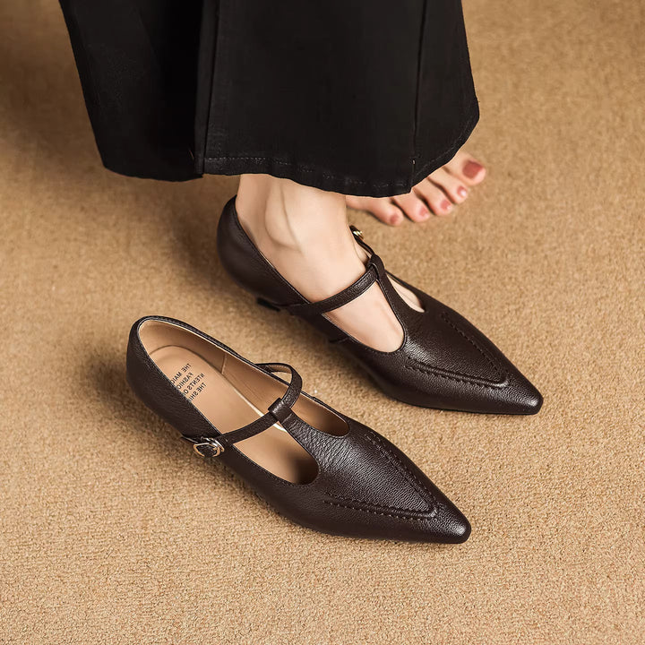 Amelie Genuine Leather Heels