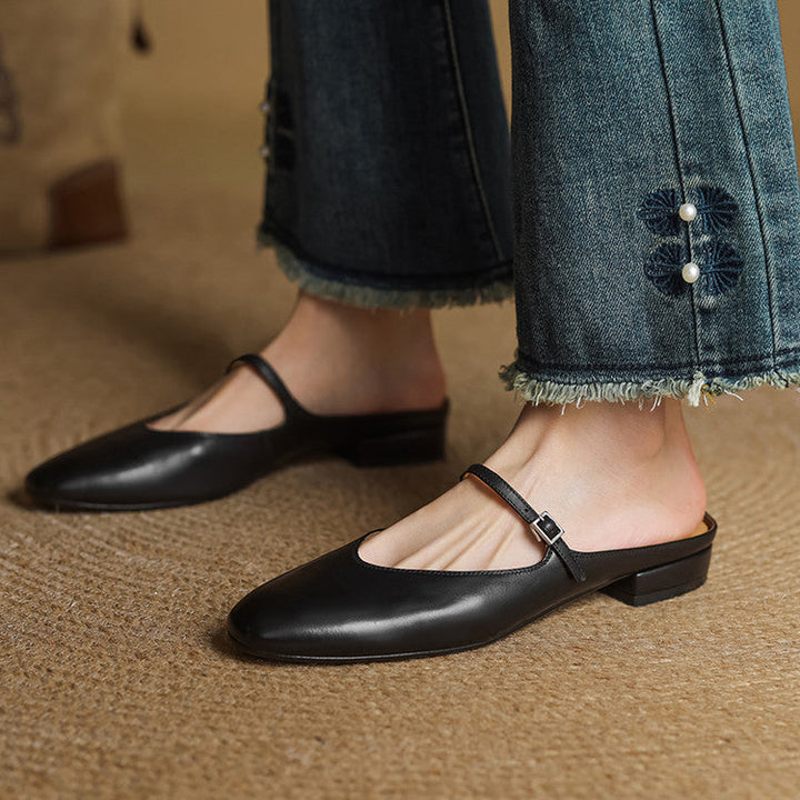 Nina Genuine Leather Mules