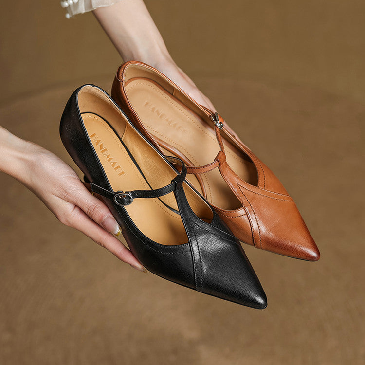 Selene Genuine Leather Heels