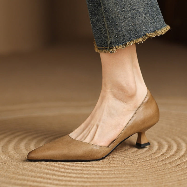 Amara Genuine Leather Heels