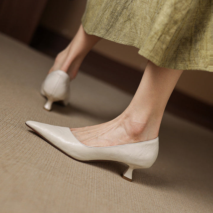 Alina Genuine Leather Heels