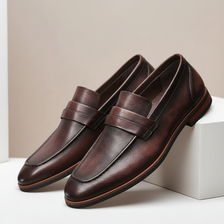 Garvani Cowhide Leather Loafers