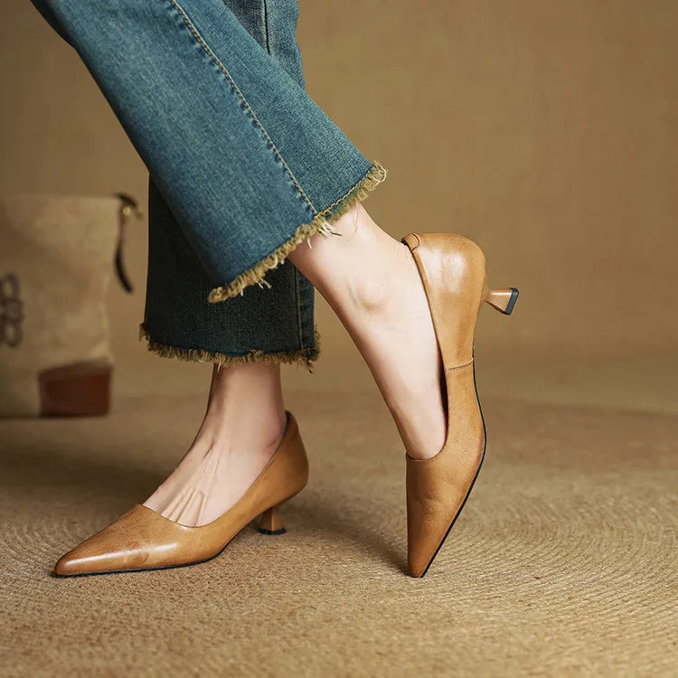 Sienna Genuine Leather Heels