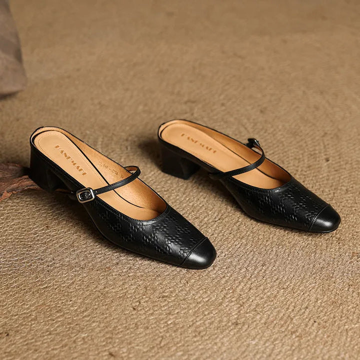 Nora Genuine Leather Mules
