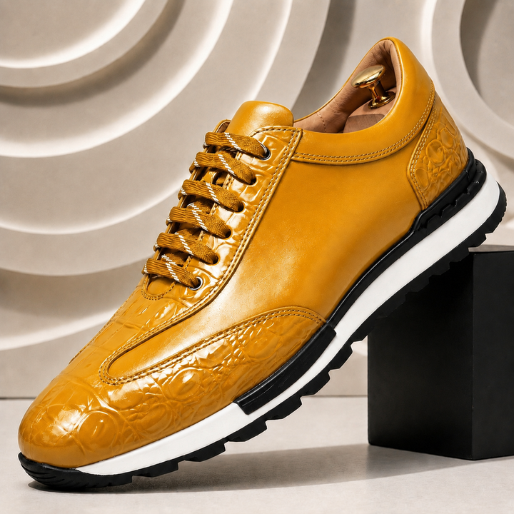 Enzo Cowhide Leather Sneakers