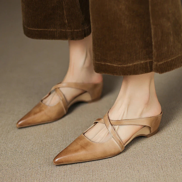 Vera Genuine Leather Mules