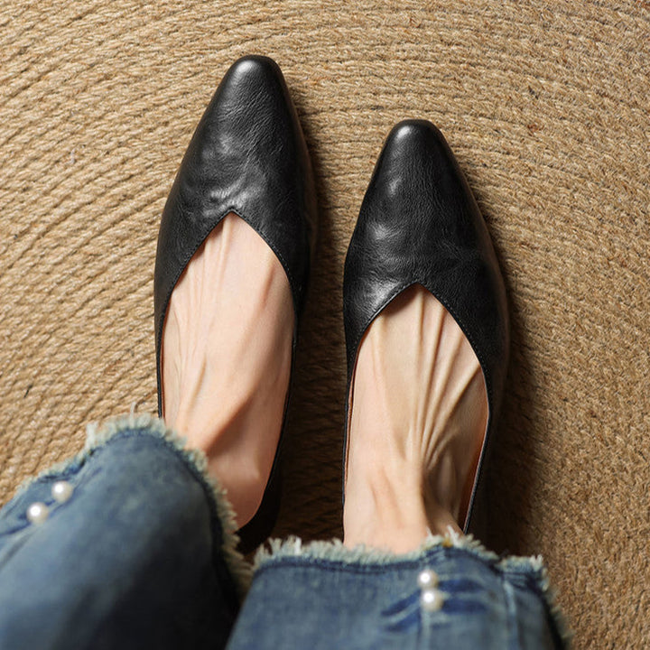 Adele Genuine Leather Flats
