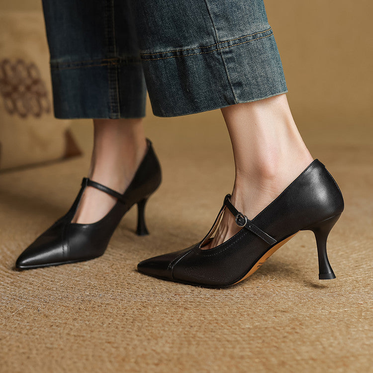 Selene Genuine Leather Heels