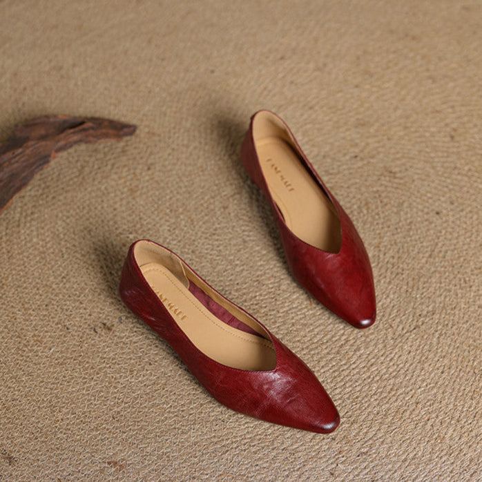 Adele Genuine Leather Flats