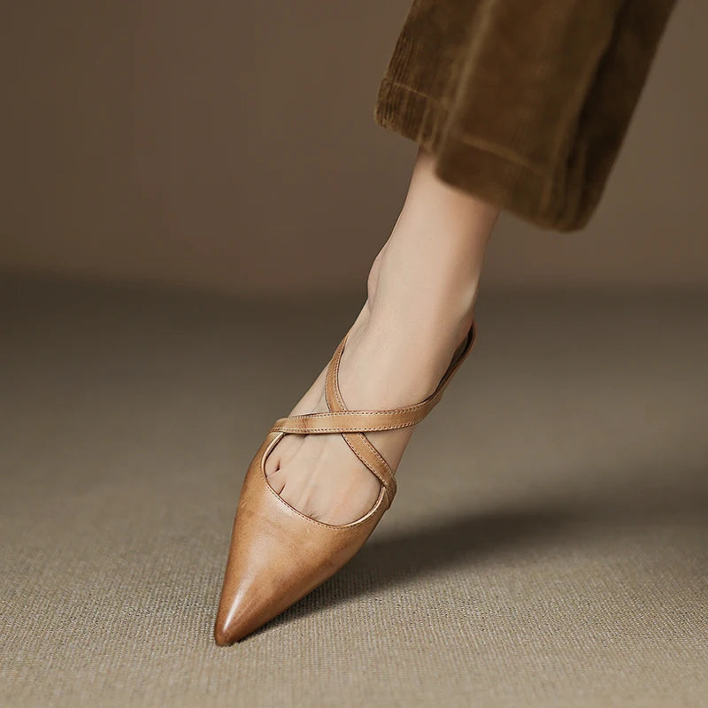 Vera Genuine Leather Mules