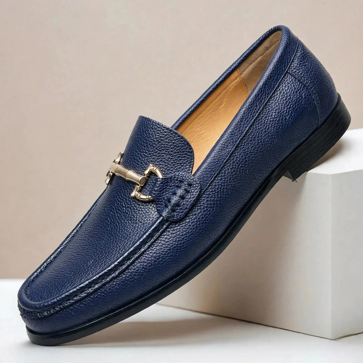 Marvento Cowhide Leather Loafers