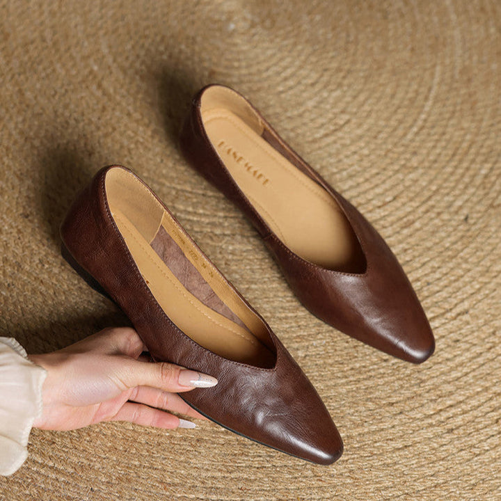 Adele Genuine Leather Flats