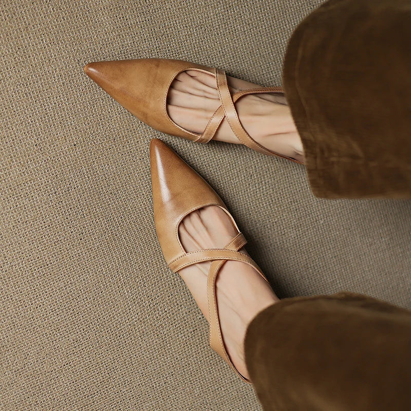 Vera Genuine Leather Mules