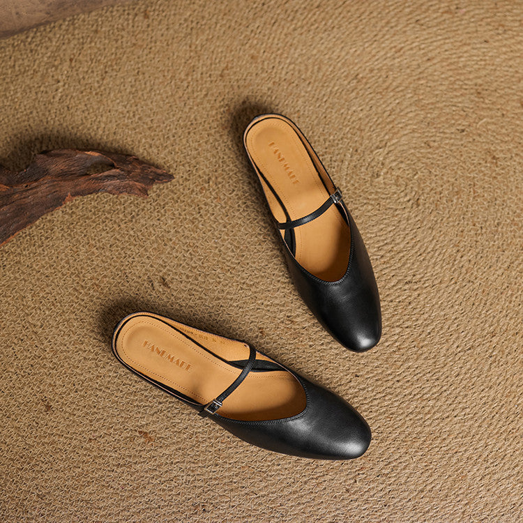Nina Genuine Leather Mules