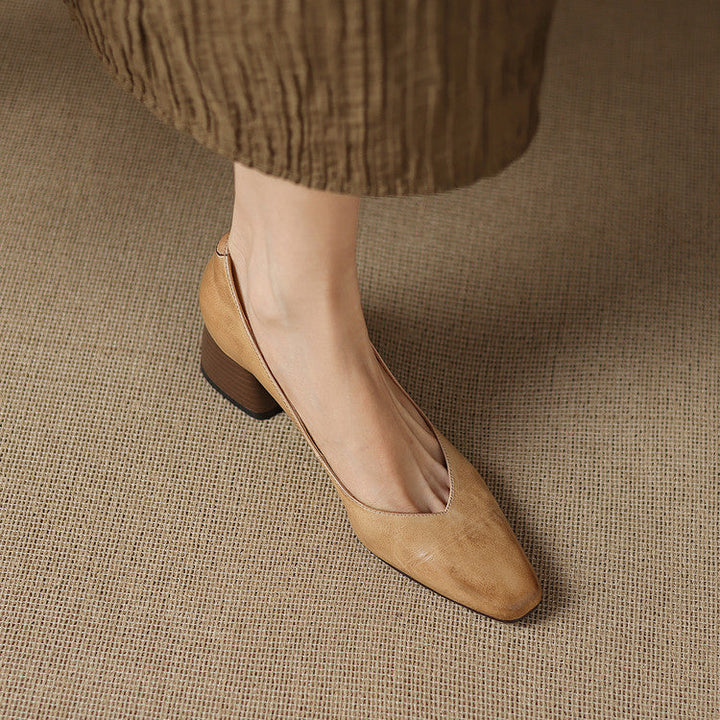 Clara Genuine Leather Heels