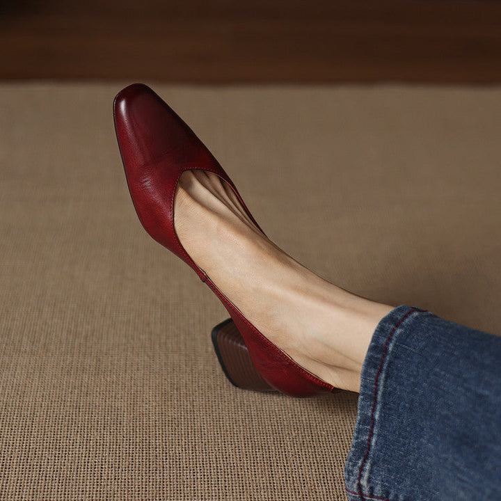 Clara Genuine Leather Heels