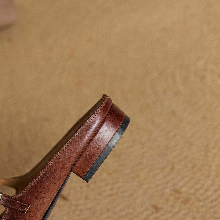 Nina Genuine Leather Mules