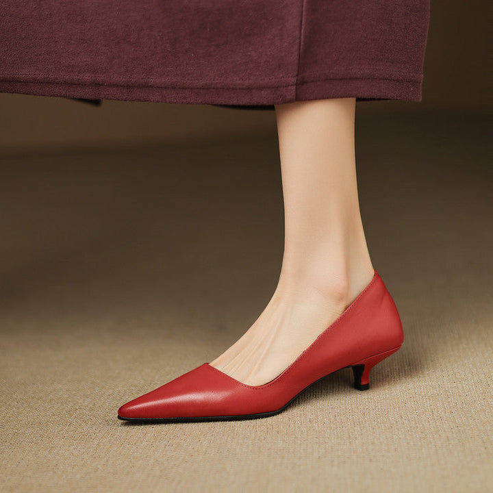 Nadia Genuine Leather Heels