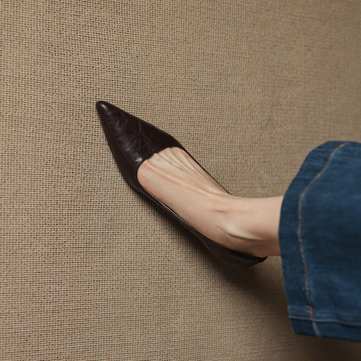 Alina Genuine Leather Heels