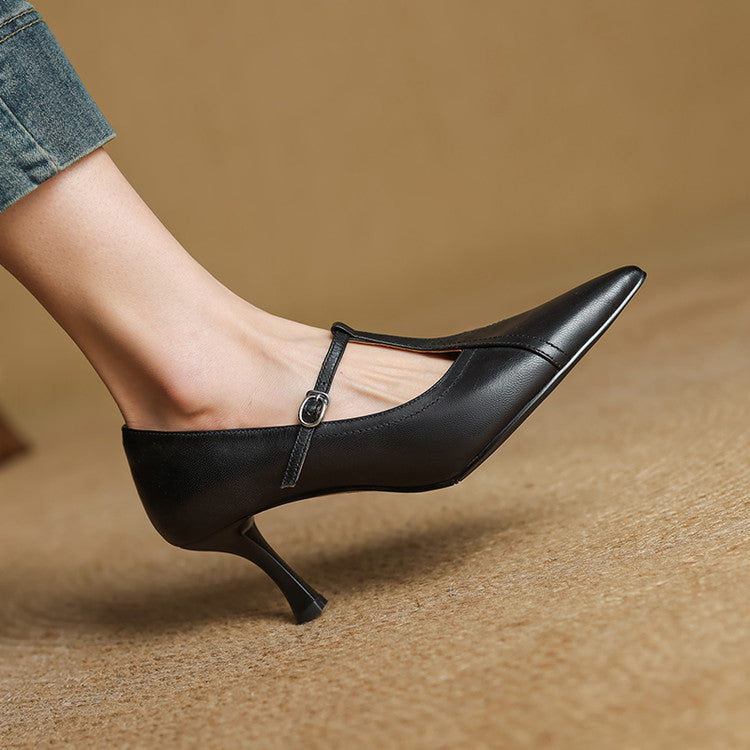 Selene Genuine Leather Heels