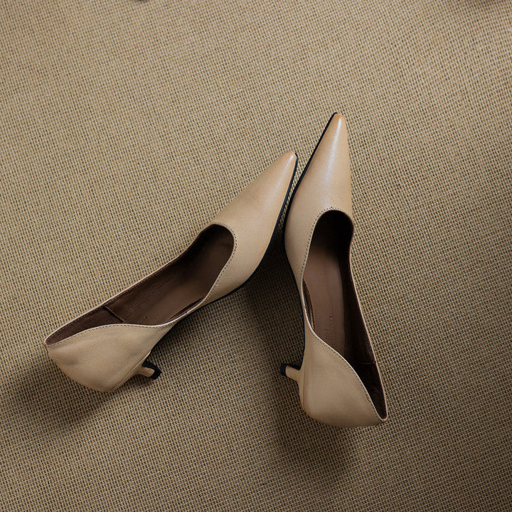 Nadia Genuine Leather Heels