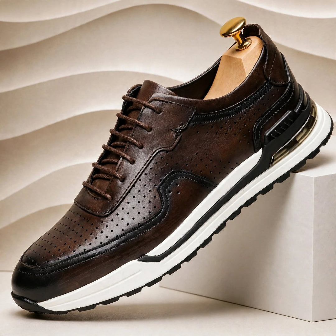 Larello Cowhide Leather Sneakers