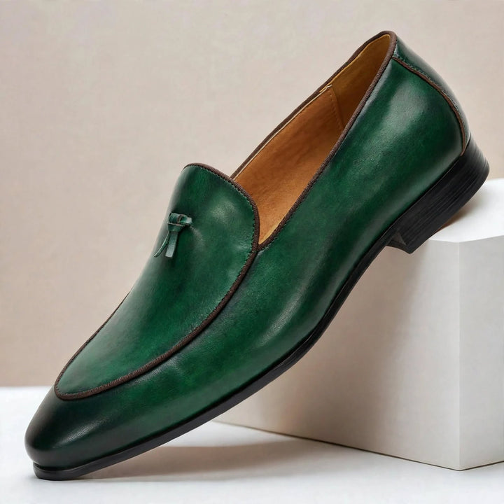 Brisanti Cowhide Leather Loafers