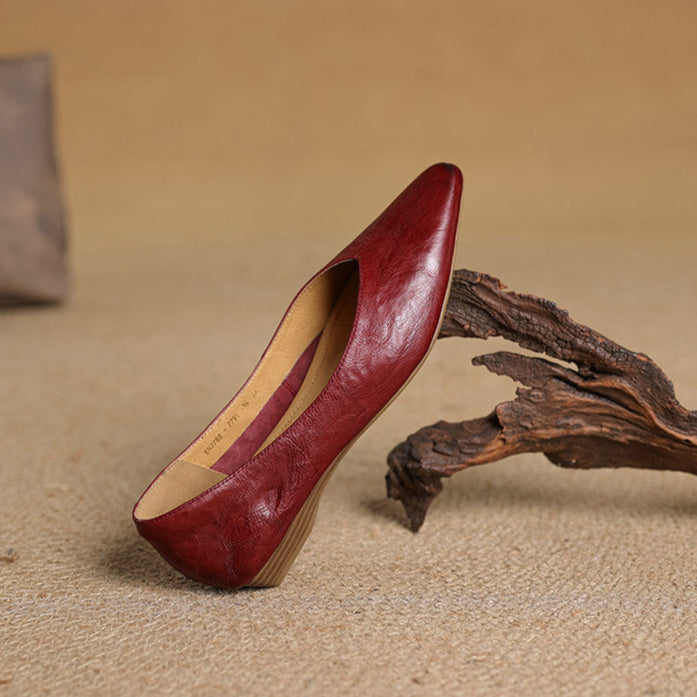 Adele Genuine Leather Flats