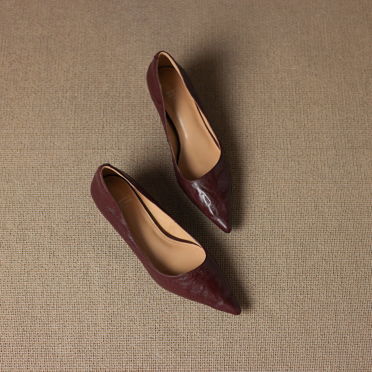 Alina Genuine Leather Heels