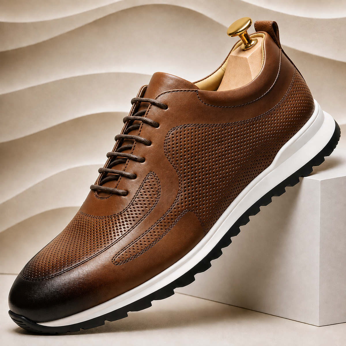 Valente Cowhide Leather Sneakers