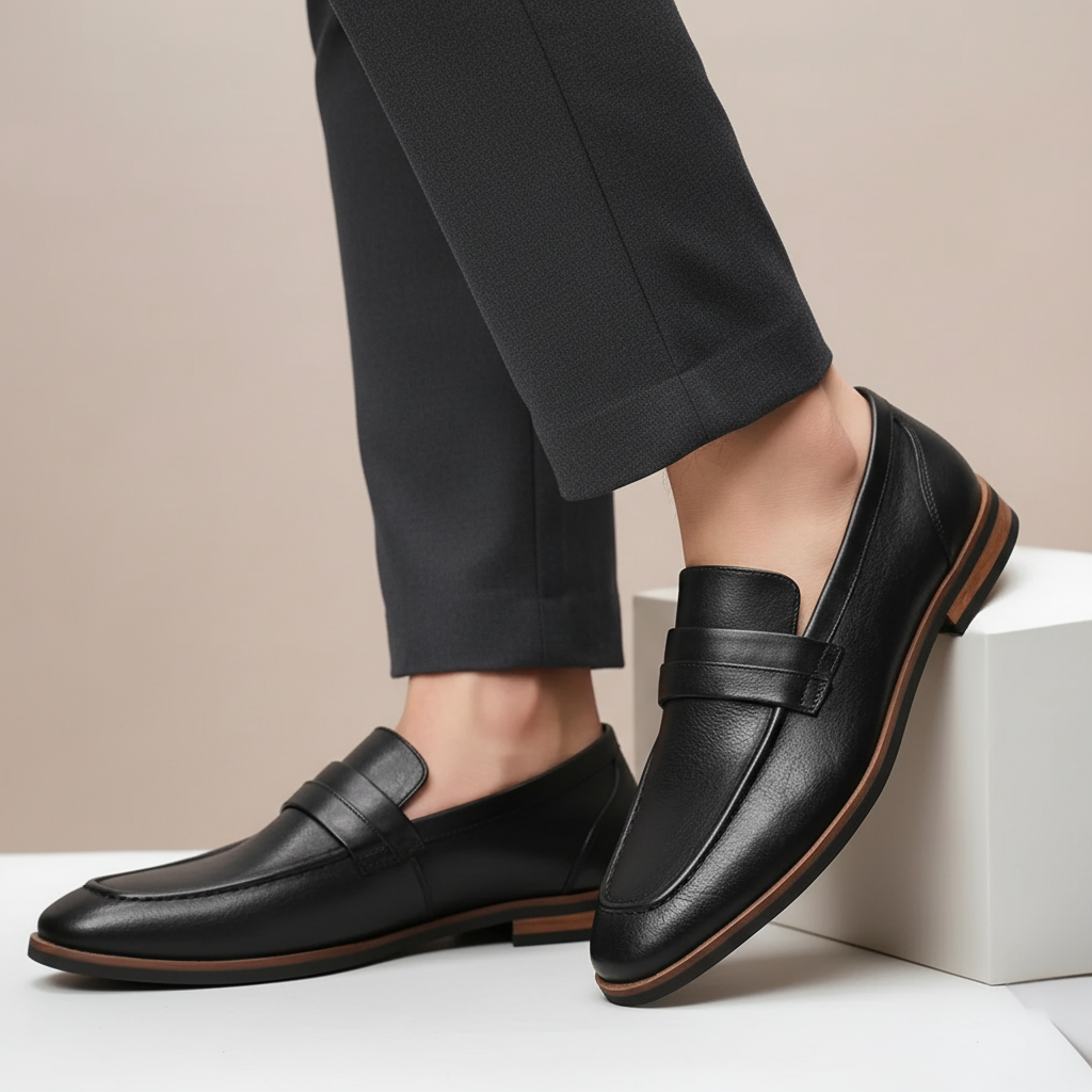 Garvani Cowhide Leather Loafers