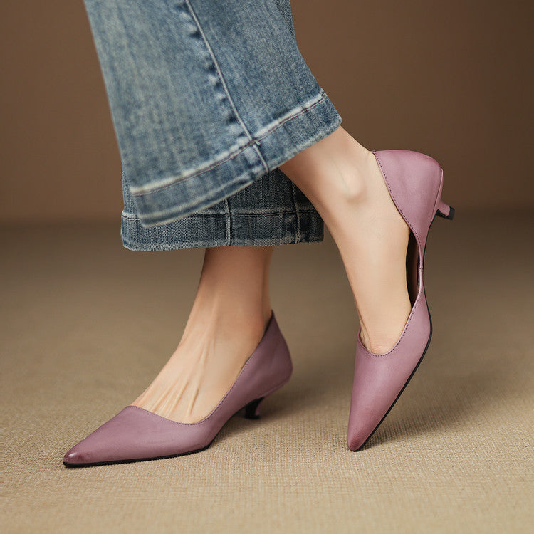 Nadia Genuine Leather Heels