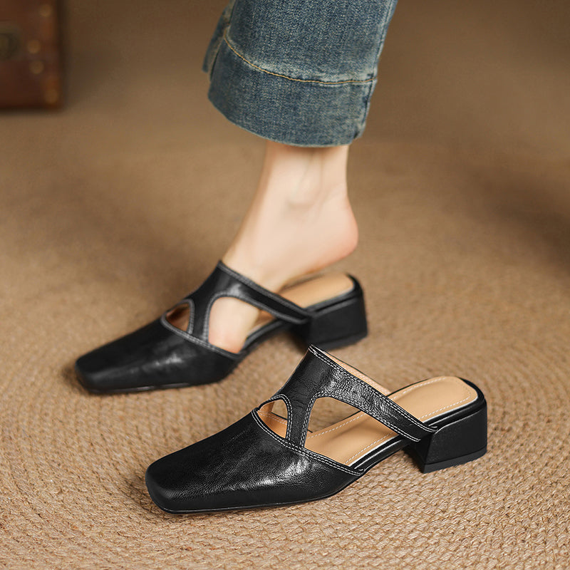 Noemi Genuine Leather Mules