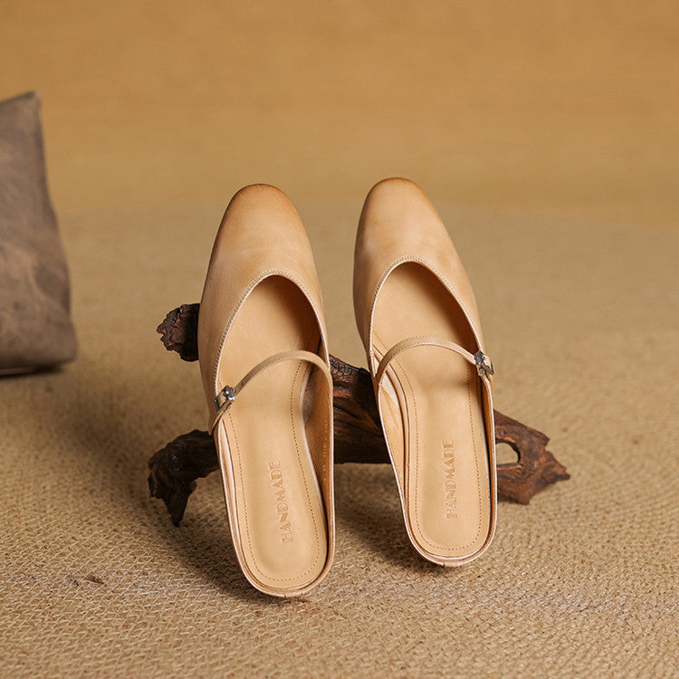 Nina Genuine Leather Mules