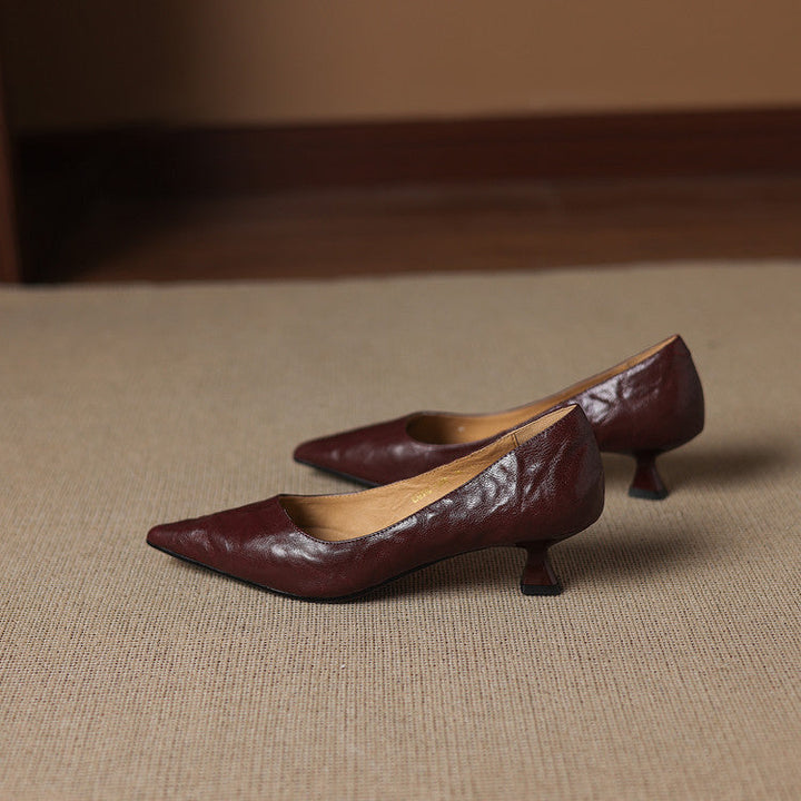 Alina Genuine Leather Heels