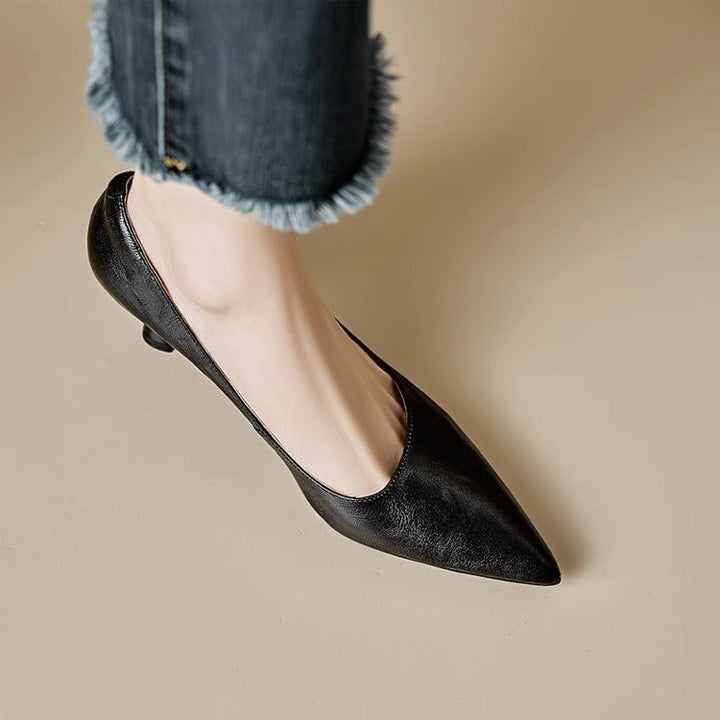Alina Genuine Leather Heels