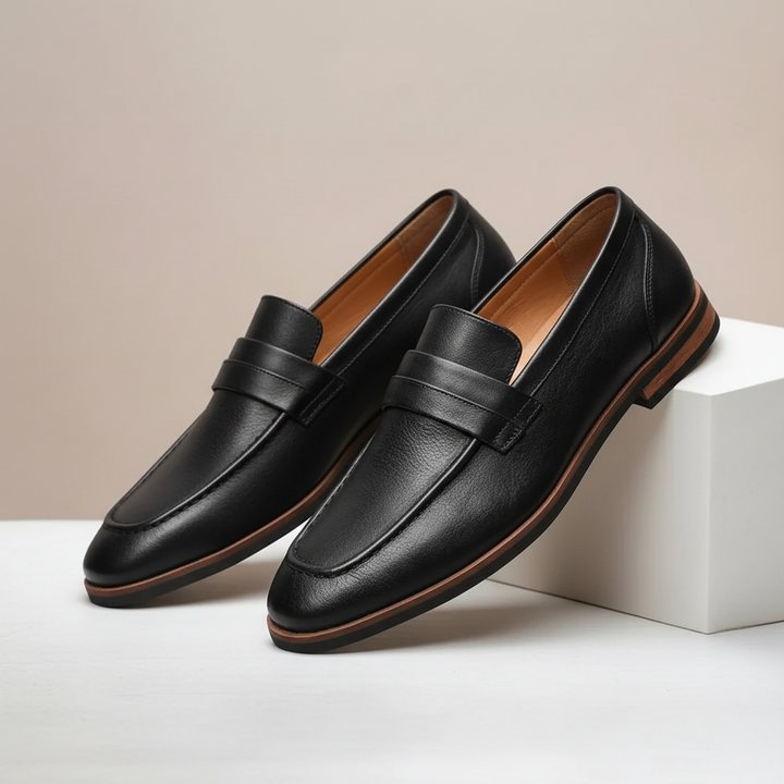 Garvani Cowhide Leather Loafers