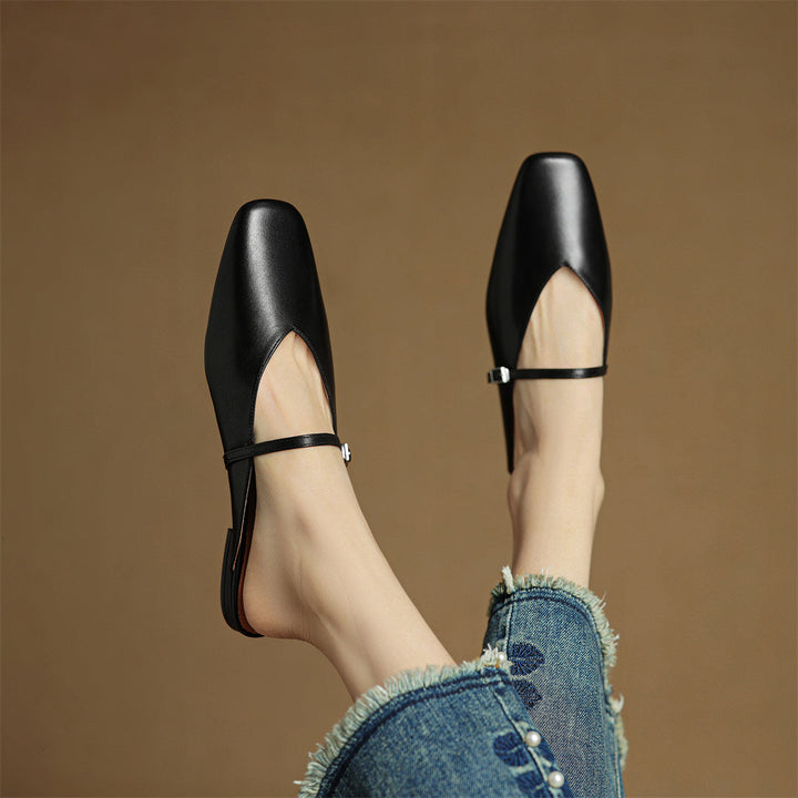 Lena Genuine Leather Mules