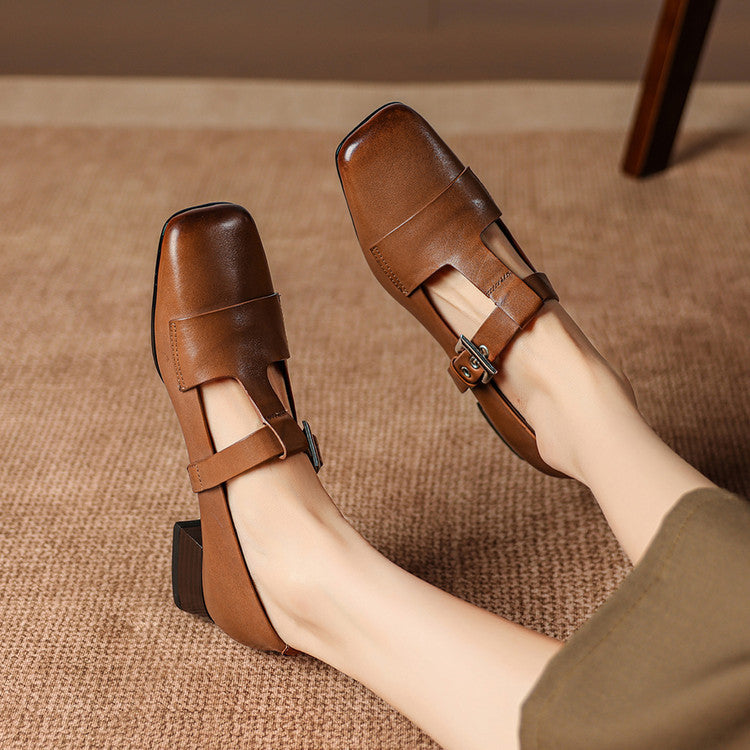 Sofia Genuine Leather Heels