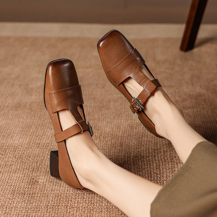 Sofia Genuine Leather Heels